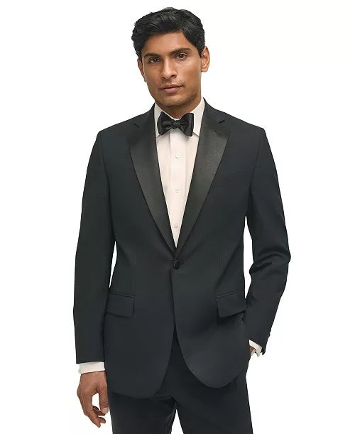 Brooks Brothers Mens Classic fit Tuxedo Jacket Blazer 42 R Black Solid