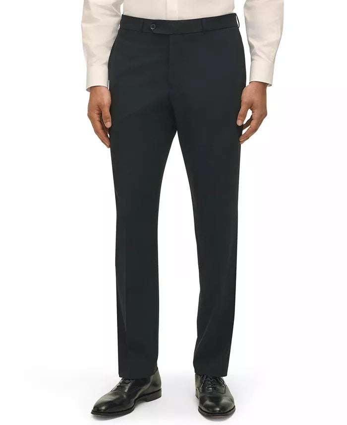 Brooks Brothers Mens Classic fit Wool Dress Pants 36 / 30 Black Solid