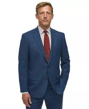 Brooks Brothers Mens Classic fit Wool Suit Jacket Blazer 44 S Blue Solid Stretch