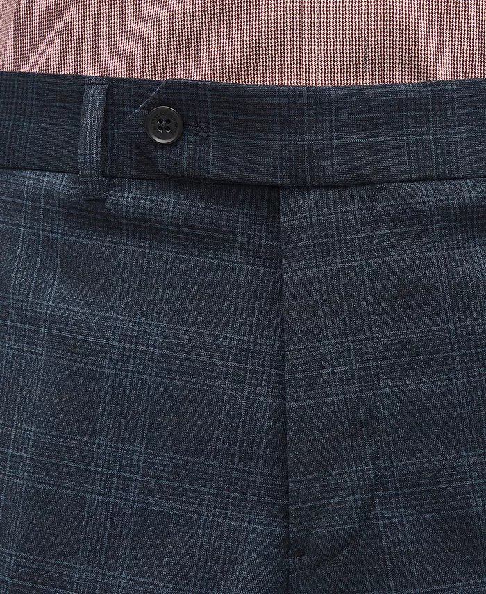 Brooks Brothers Mens Classic fit Wool Dress Pants 30 / 30 Navy Plaid Stretch