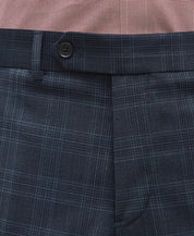 Brooks Brothers Mens Classic fit Wool Dress Pants 38 / 34 Navy Plaid Stretch