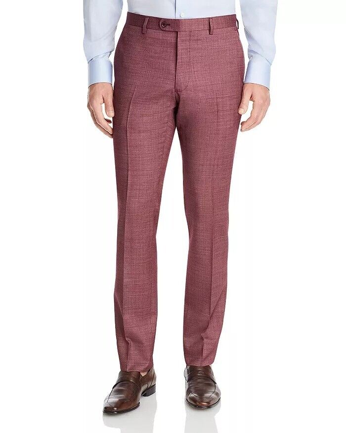 John Varvatos Star USA Mens Street Tic Weave Slim Fit Dress Pants Size 32 Red