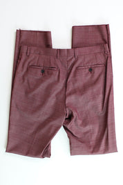 John Varvatos Star USA Mens Street Tic Weave Slim Fit Dress Pants Size 32 Red