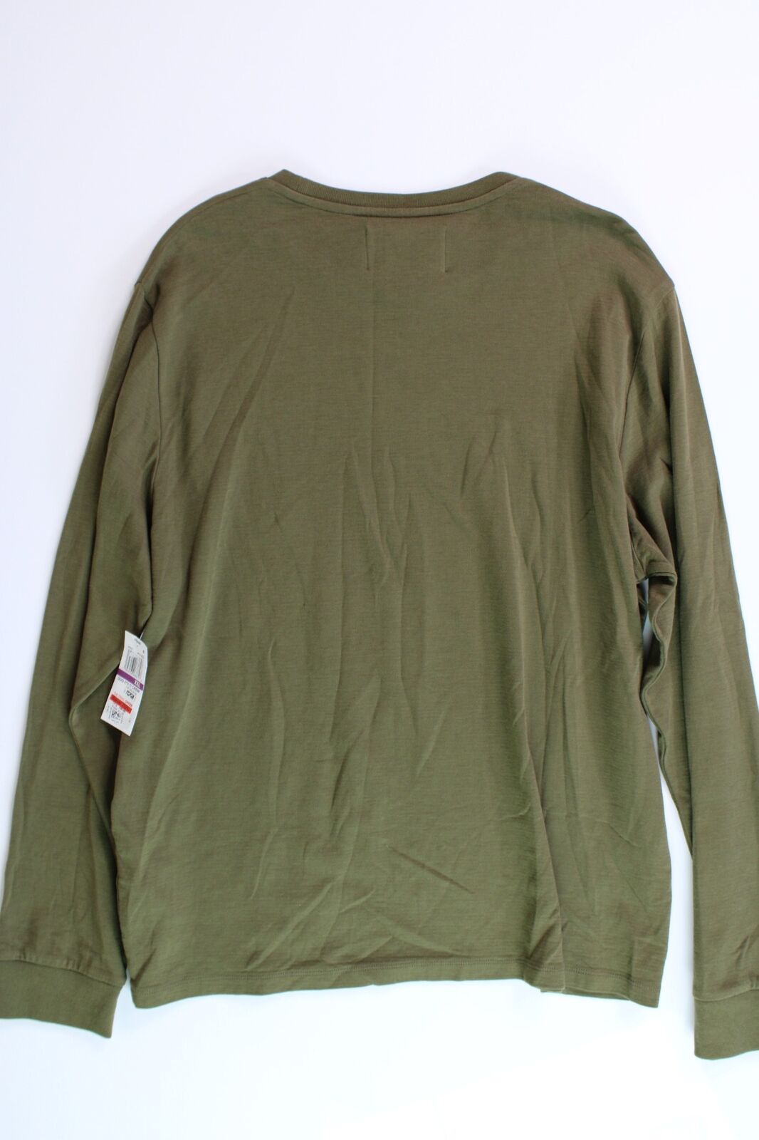 FRAME Mens Duo Fold Long Sleeve Crewneck Tee Shirt 2XL XXL Rifle Green