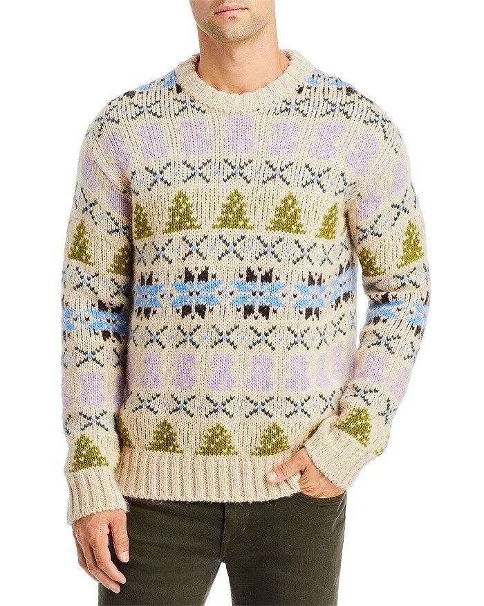 NN07 Mens Stein Holiday Thick Wool Crewneck Sweater Medium