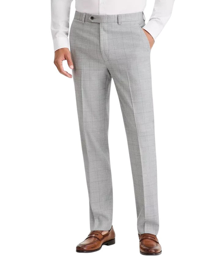 Calvin Klein Mens Slim fit  Wool Dress Pants 30 / 30 Grey Windowpane