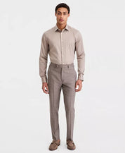 Calvin Klein Mens Slim fit Wool 34 / 30 Tan Light Brown Solid