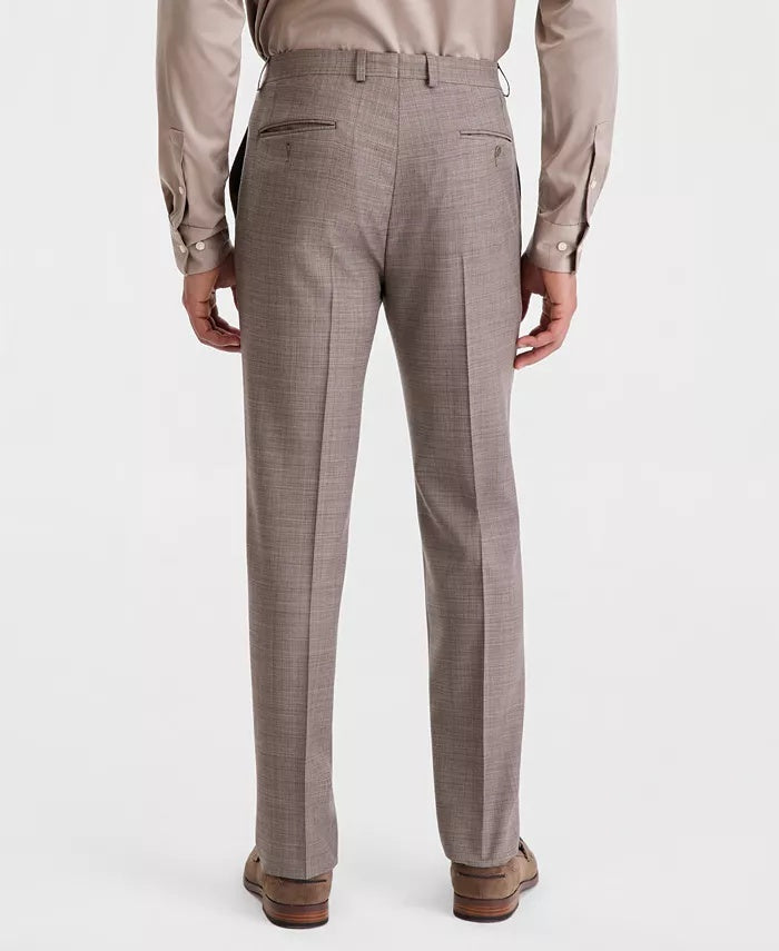 Calvin Klein Mens Slim fit Wool 34 / 30 Tan Light Brown Solid