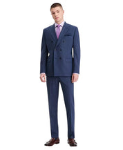 Bar Iii Mens Slim fit Wool Double Breasted Suit Jacket Blazer 36 S Blue Solid