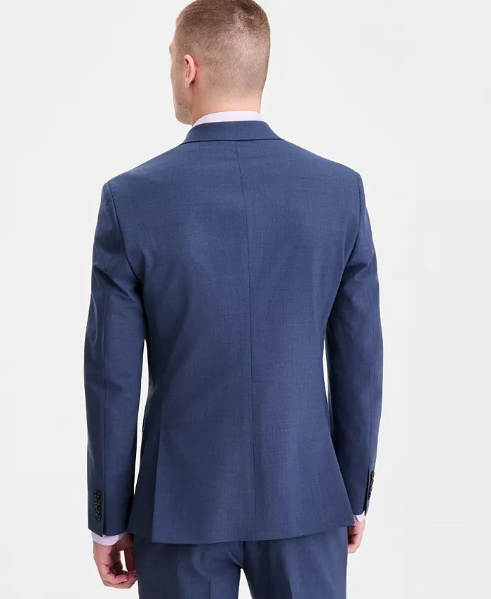 Bar Iii Mens Slim fit Double Breasted Suit Jacket Blazer 40 R Navy Blue
