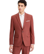 Bar III Mens Slim fit Wool Suit Jacket Blazer 42 R Terracotta Brown Solid