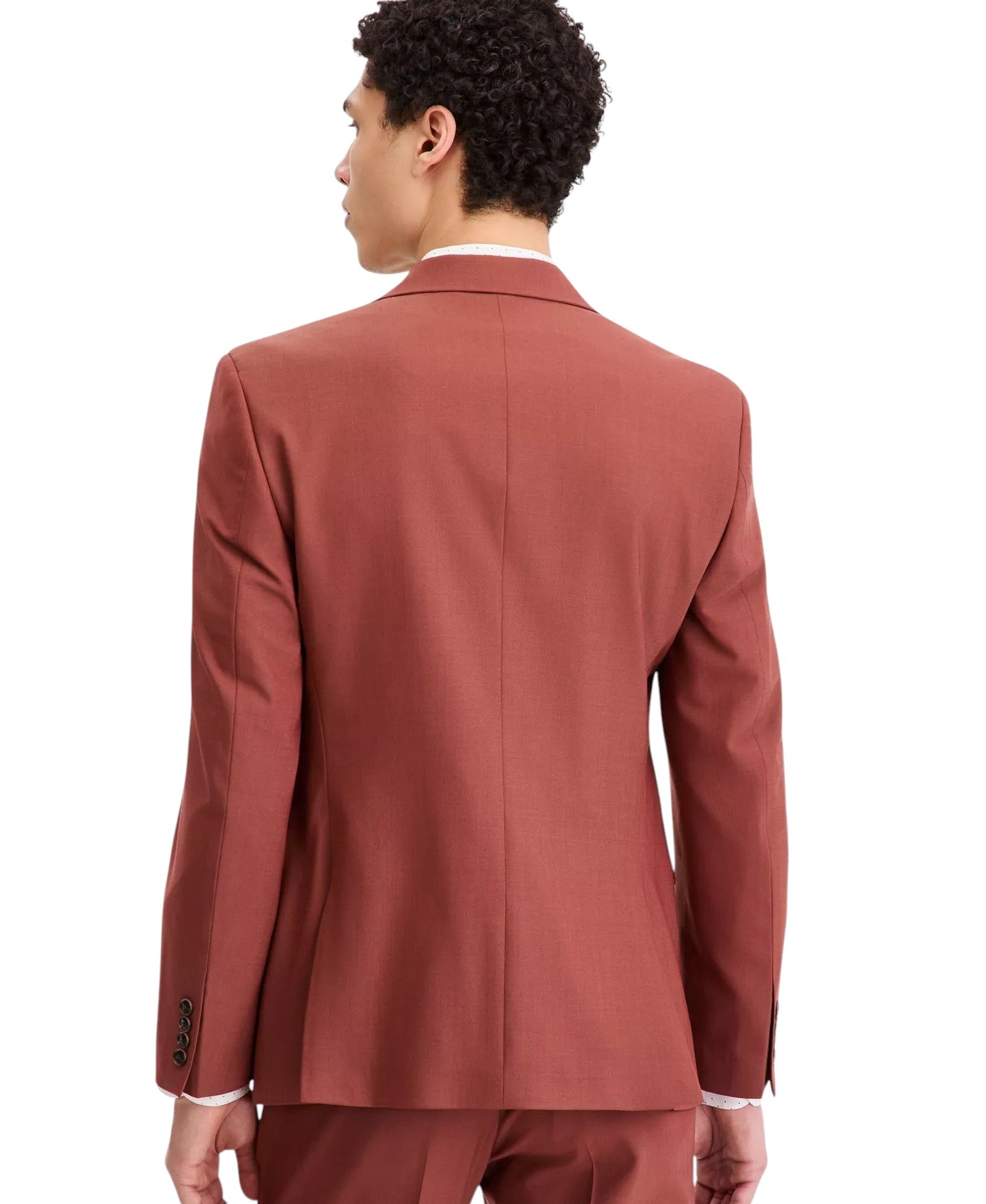 Bar Iii Mens Slim fit Wool Suit Jacket Blazer 42 S Brown Solid