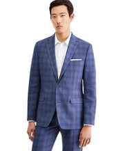 Bar Iii Mens Slim fit Suit Jacket Blazer 44 R Blue Plaid
