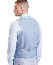 Bar iII Mens Slim-Fit Linen Suit Vest XL Light Blue