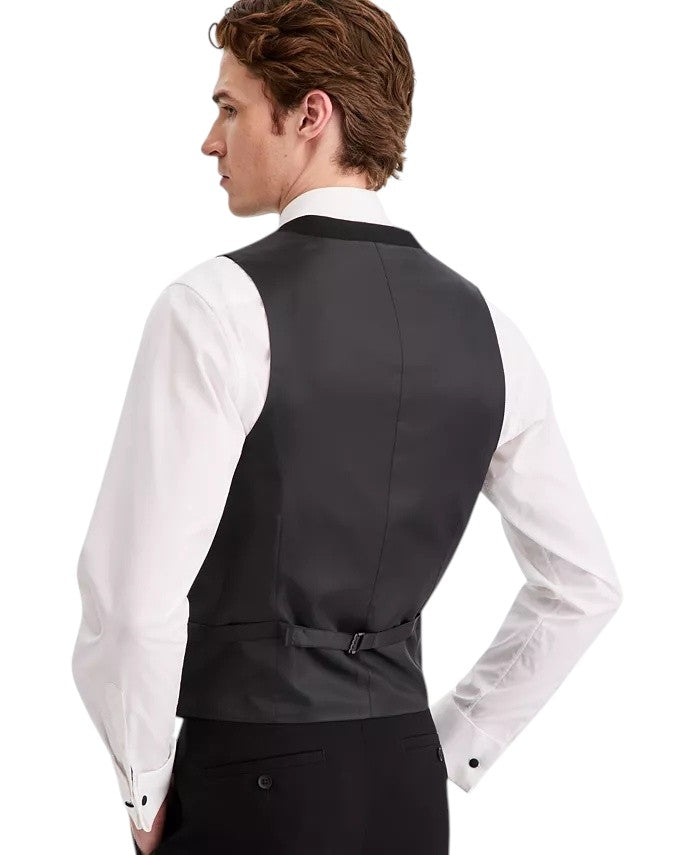 Kenneth Cole Reaction Men's Slim-Fit Techni-Cole Tuxedo Vest Small Black