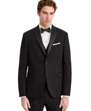 Kenneth Cole Mens Slim fit Tuxedo Jacket Blazer 40 R Black Solid