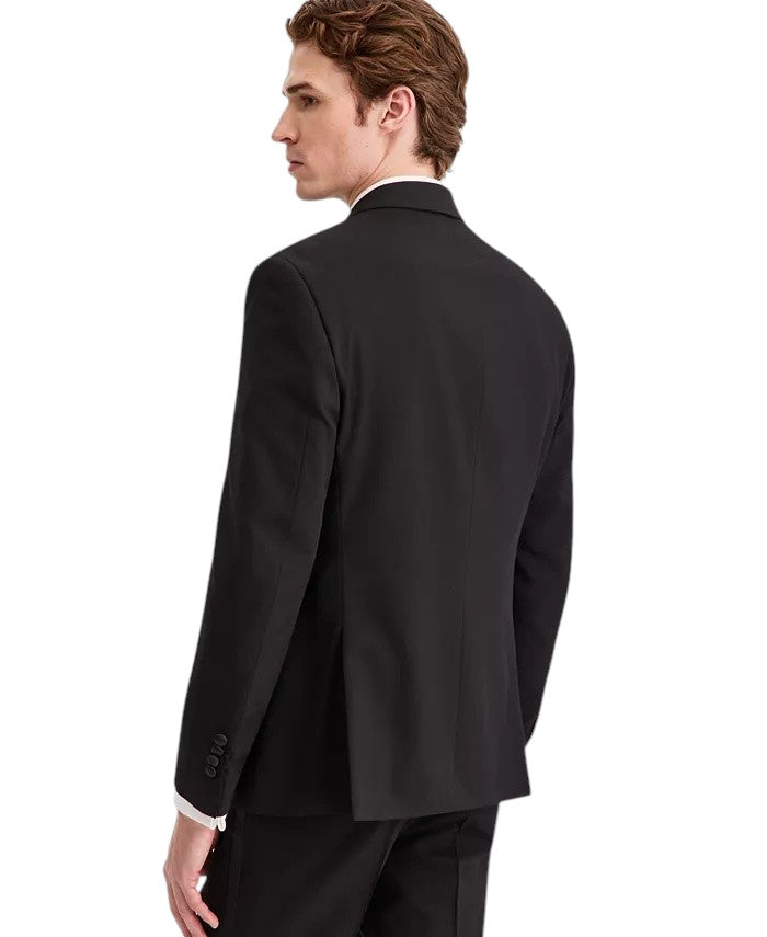 Kenneth Cole Mens Slim fit Tuxedo Jacket Blazer 44 R Black Solid
