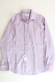 Eton Contemporary Fit Lavender Pin Dot Royal Dobby Dress Shirt 15.5 / 39