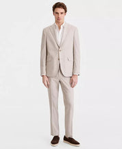 Kenneth Cole Mens Slim fit Suit Jacket Blazer 42 S Beige Check