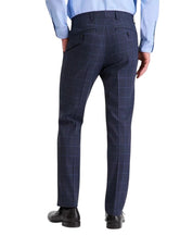 Kenneth Cole Mens Slim fit Dress Pants 32 / 29 Blue Windowpane