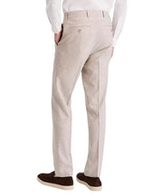 Kenneth Cole Mens Slim fit Linen Dress Pants 32 / 29 Sand Tan Check