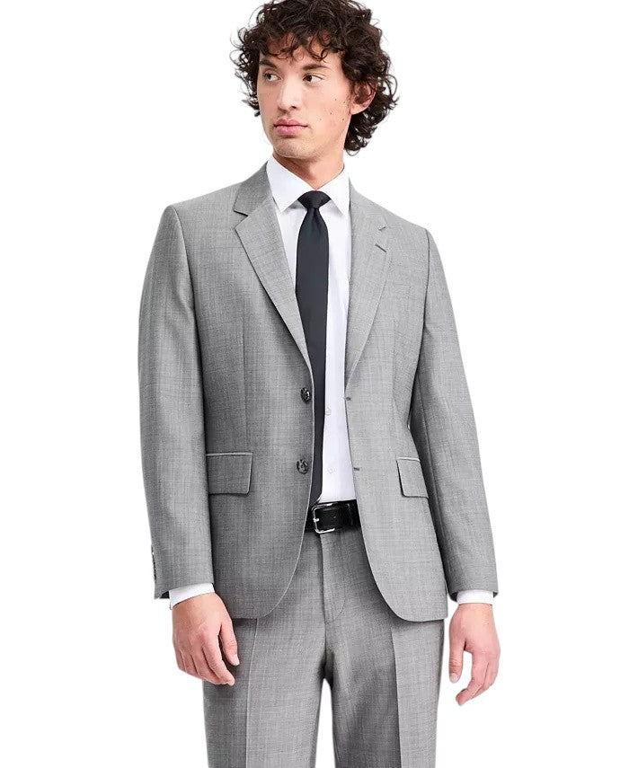 Hugo Boss Mens Modern fit Wool Suit Jacket Blazer 42 S Gray Solid