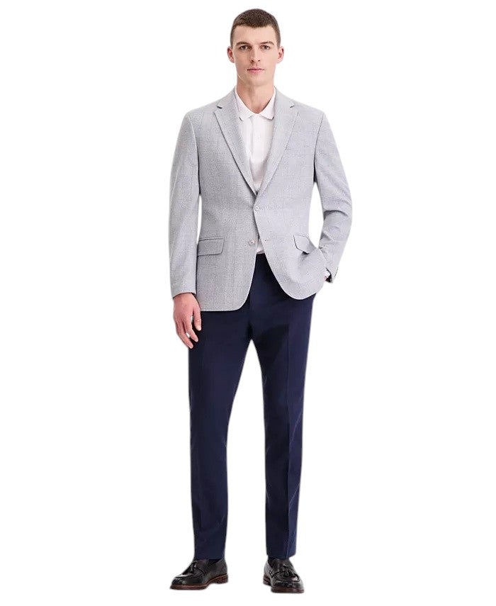 Tommy Hilfiger Mens Modern fit Sport Coat Blazer 38 R Grey Blue Windowpane