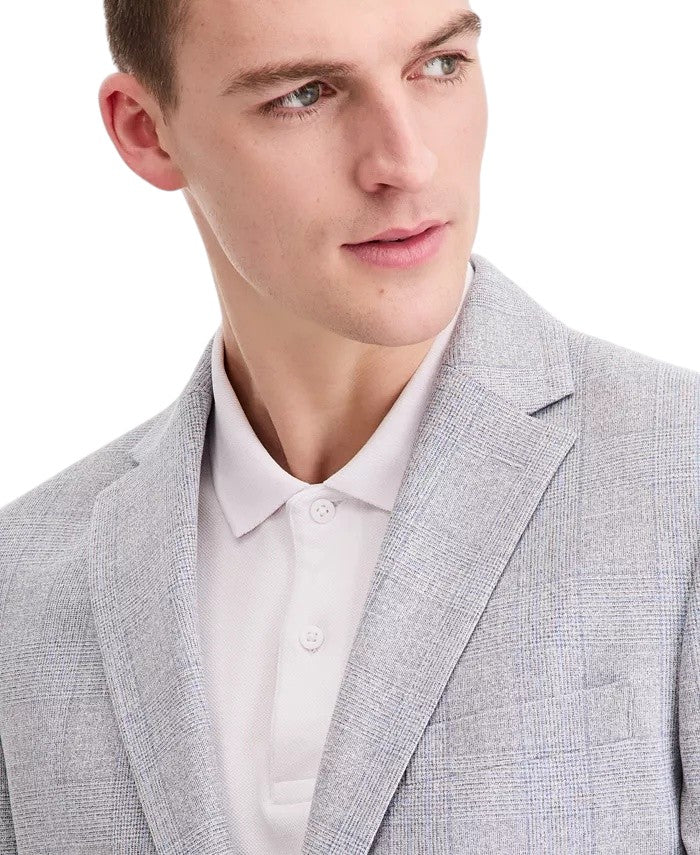 Tommy Hilfiger Mens Modern fit Sport Coat Blazer 38 R Grey Blue Windowpane