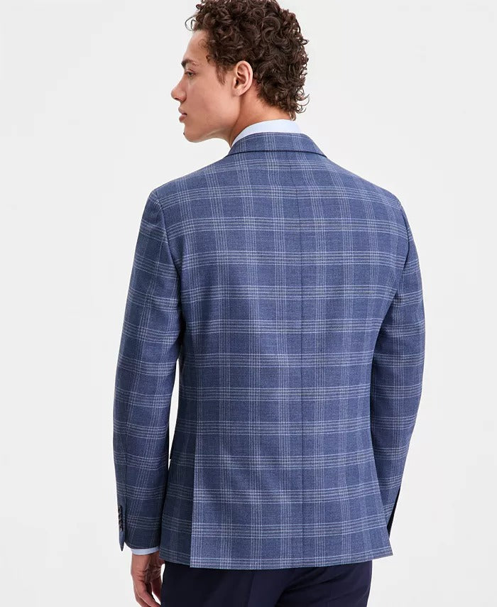 Tommy Hilfiger Mens Modern fit Sport Coat Blazer 42 S Multi Blue Plaid