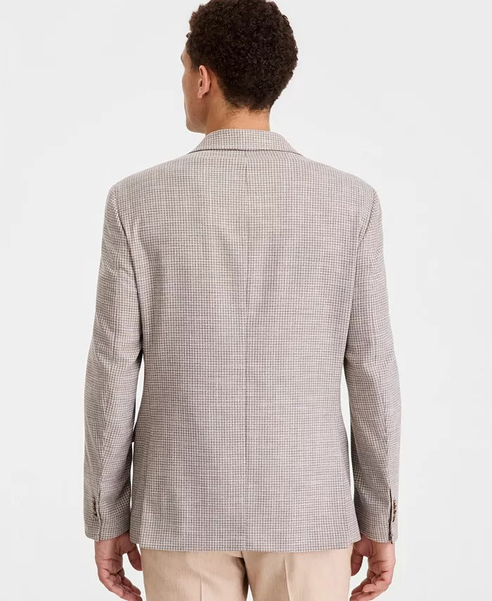 Tommy Hilfiger Mens Modern fit Sport Coat Blazer 42 R Beige Windowpane