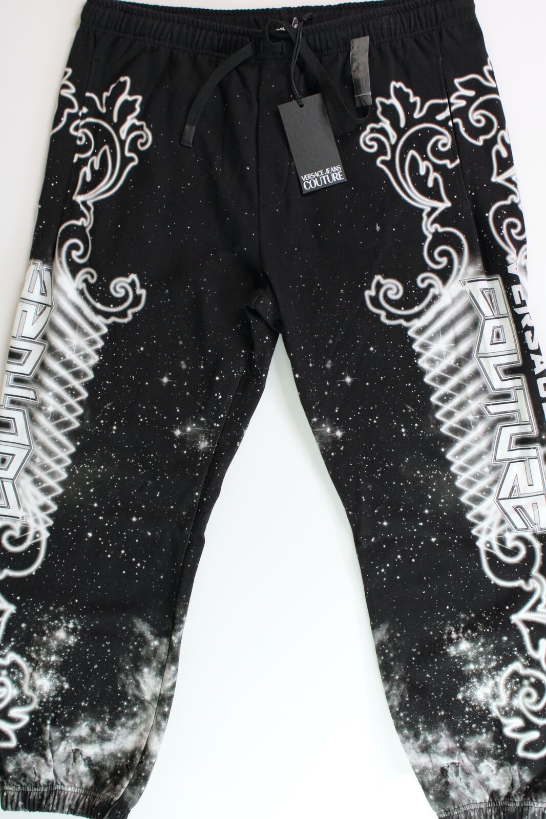 Versace Jeans Couture Felpa Panel Galaxy Sweatpants Size XL Black