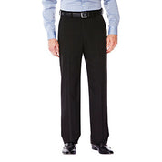 Haggar Mens Classic fit Dress Pants Pants 32 / 32 Black Solid Stretch