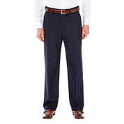 Haggar Mens Classic fit Dress Pants 40 / 32 Navy Blue Solid