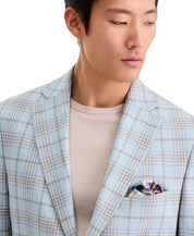 Tallia Mens Slim fit Linen Sport Coat Blazer 42 S Mint Green Plaid