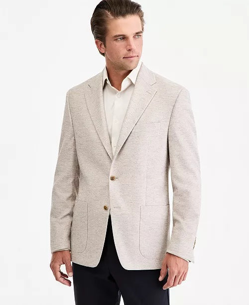 Michael Kors Mens Classic fit Linen Sport Coat Blazer 46 R Oatmeal Tan Solid