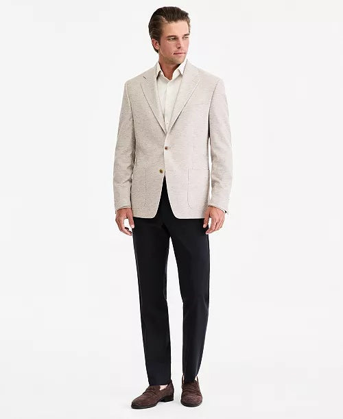 Michael Kors Mens Classic fit Linen Sport Coat Blazer 46 R Oatmeal Tan Solid