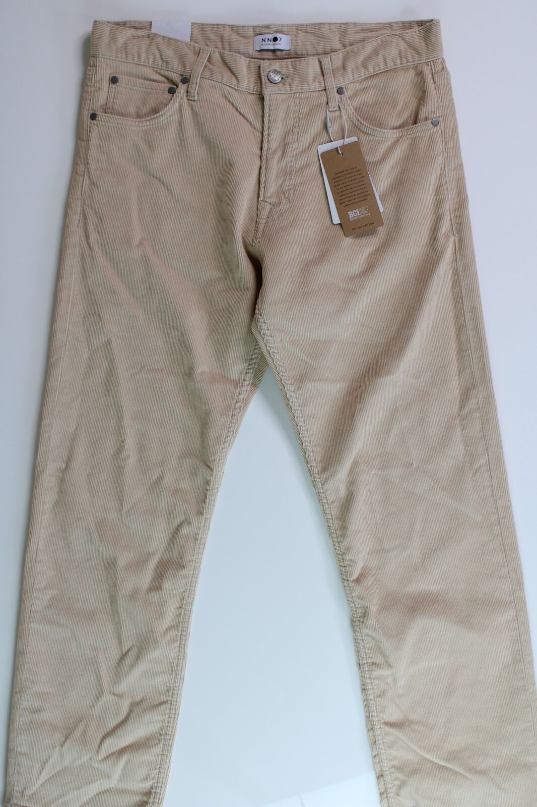 NN07 Sonny 1726 Mens Cotton Blend Corduroy Relaxed Fit Pants 31 x 32 Beige