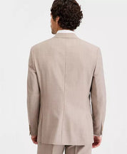 Michael Kors Mens Classic fit Suit Jacket Blazer 44 S Beige Solid Stretch