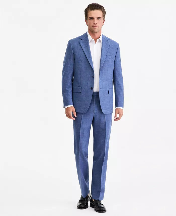 Michael Kors Mens Classic fit Wool Suit Jacket Blazer 40 R Blue Plaid