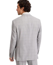 Michael Kors Mens Classic fit Wool Suit Jacket Blazer 44 L Grey Check