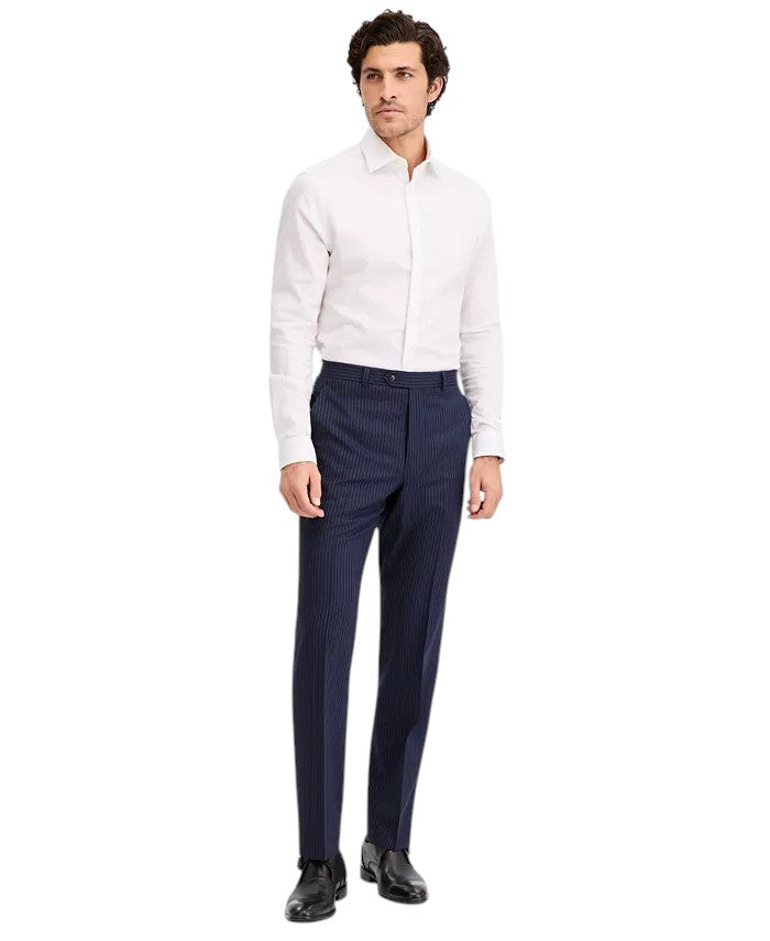 Michael Kors Mens Classic fit Dress Pants 30 / 30 Navy Blue Striped