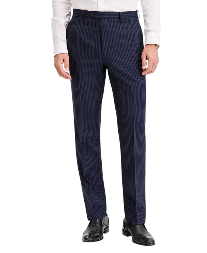 Michael Kors Mens Classic fit Dress Pants 30 / 30 Navy Blue Striped