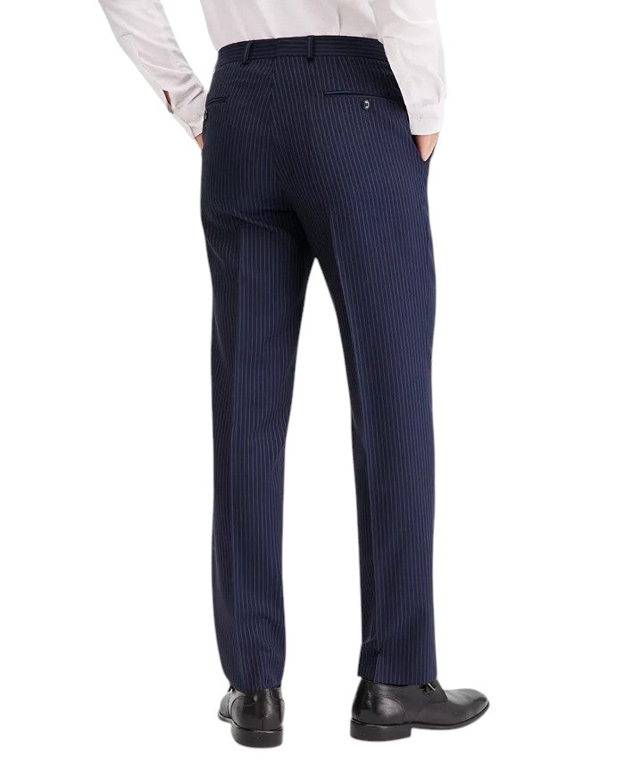 Michael Kors Mens Classic fit Dress Pants 30 / 30 Navy Blue Striped