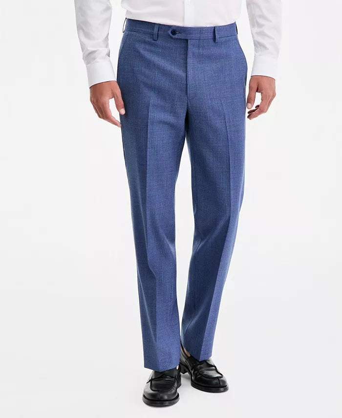 Michael Kors Mens Classic fit Wool Dress Pants 40 / 30 Blue Plaid