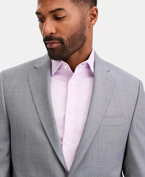 Michael Kors Mens Classic fit Wool Suit Jacket Blazer 50 R Light Grey Solid