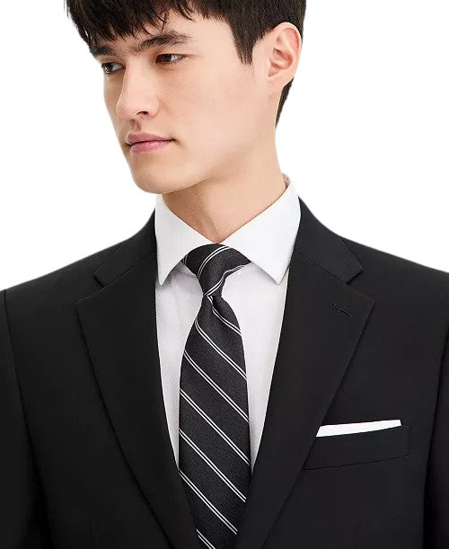 Tommy Hilfiger Mens Modern fit Wool Suit Jacket Blazer 42 L Black Solid