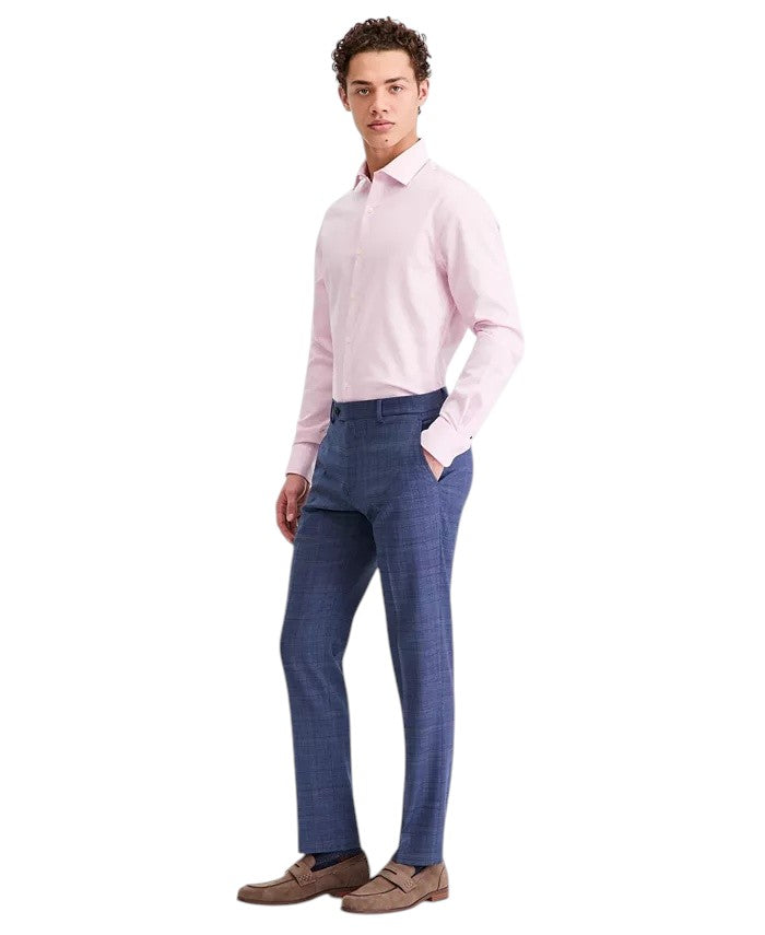 Tommy Hilfiger Mens Modern fit Dress Pants 36 / 32 Blue Plaid Stretch Wool