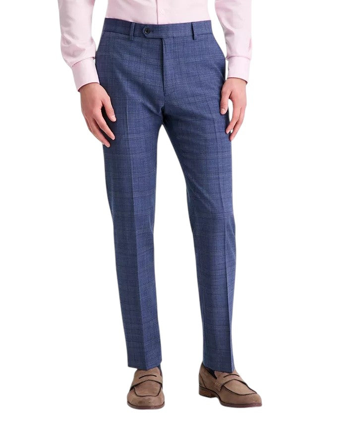 Tommy Hilfiger Mens Modern fit Dress Pants 36 / 30 Navy Blue Plaid Stretch