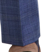Tommy Hilfiger Mens Modern fit Dress Pants 36 / 32 Blue Plaid Stretch Wool