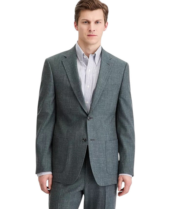 Tommy Hilfiger Mens Modern fit Wool Linen Suit Jacket Blazer 44 R Green Solid